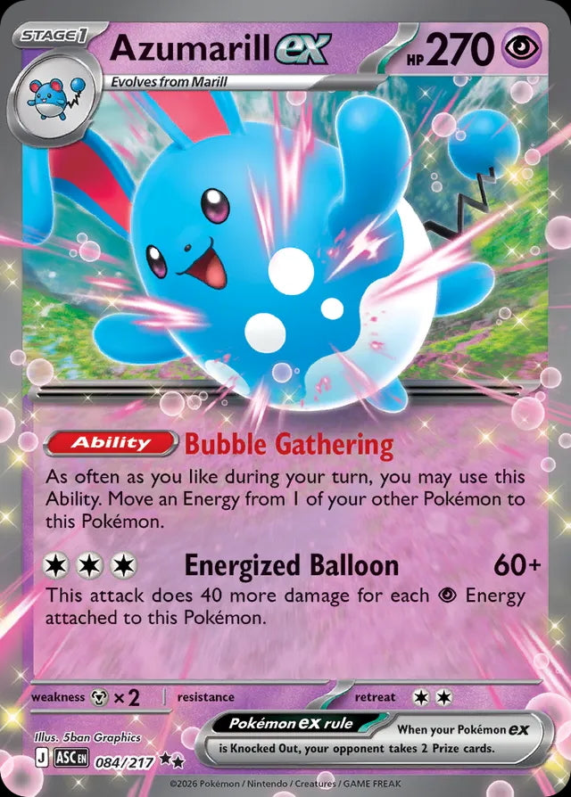 Ascended Heroes Azumarill ex #084/217